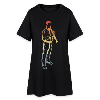 Clarinettes Garçon - Robe T-shirt Femme - noir - Devant