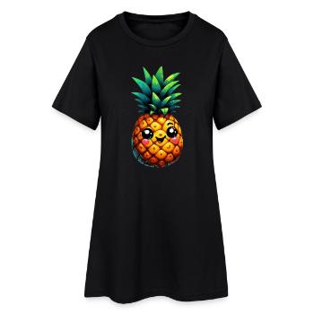 Ananas - Robe T-shirt Femme - noir - Devant