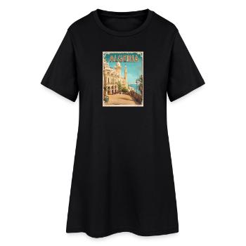 Algeria Coastal Historical View - Women’s T-Shirt Dress - black - Front