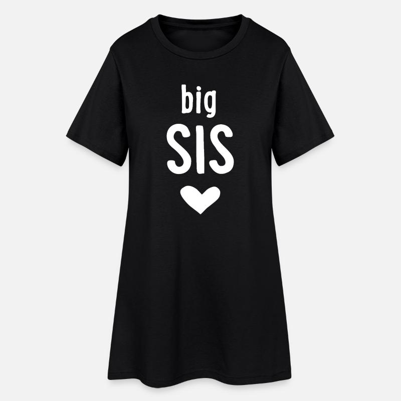 big sis - Women’s T-Shirt Dress - black