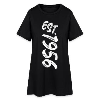 Fondé en 1956 - Créé en 1956 - Cadeau d’anniversaire - Robe T-shirt Femme - noir - Devant