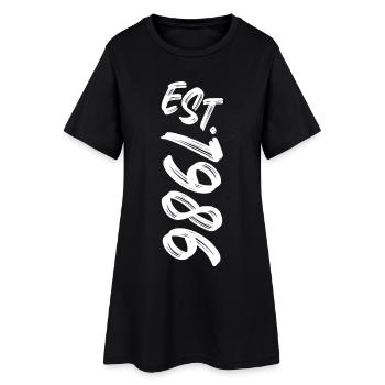 Est. 1986 - Établi en 1986 - Cadeau d’anniversaire - Robe T-shirt Femme - noir - Devant
