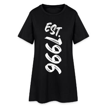 Est. 1996 - Établi en 1996 - Cadeau d’anniversaire - Robe T-shirt Femme - noir - Devant