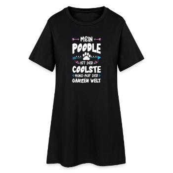 Dicton de chien caniche - Robe T-shirt Femme - noir - Devant