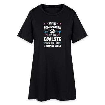 Dicton de chien poméranien - Robe T-shirt Femme - noir - Devant