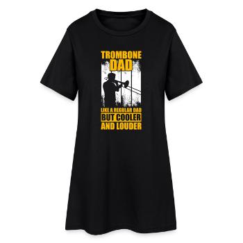Père tromboniste Tromboniste Tromboniste - Robe T-shirt Femme - noir - Devant