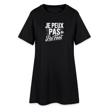 Je peux pas j'ai Foot - Robe T-shirt Femme - noir - Devant