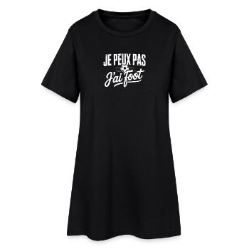 Je peux pas j'ai Foot - Robe T-shirt Femme - noir - Devant