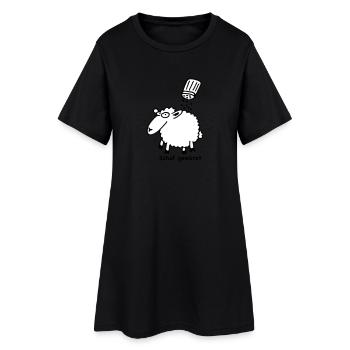 schaf_gewuerzt - Frauen T-Shirt-Kleid - Schwarz - Vorne
