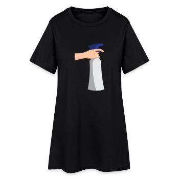 cleaning cleaning woman broom wischmop74 - Women’s T-Shirt Dress - black - Front