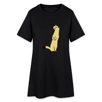 Hermine - belette - Robe T-shirt Femme - noir - Devant