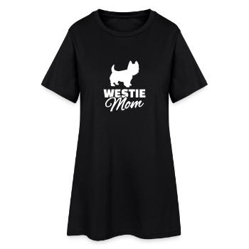 Westie - Frauen T-Shirt-Kleid - Schwarz - Vorne