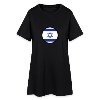 Sous le signe d Israël - Robe T-shirt Femme - noir - Devant