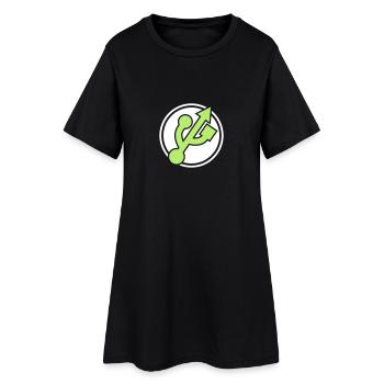 Nerd super-héros - Robe T-shirt Femme - noir - Devant