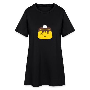 Sanshoku - Purin - Frauen T-Shirt-Kleid - Schwarz - Vorne