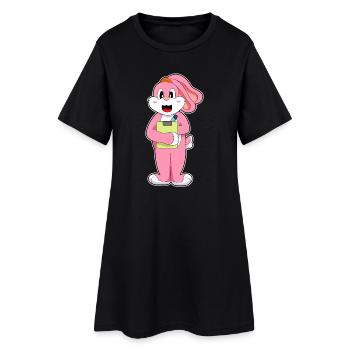 Bureau du Secrétaire Bunny Clipboard - Robe T-shirt Femme - noir - Devant