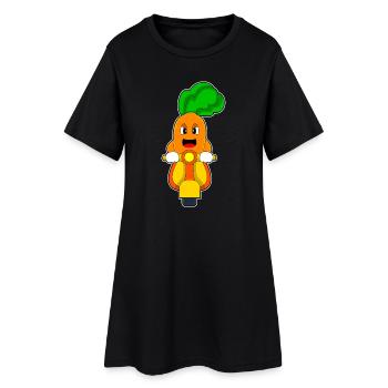 Carotte Scooter - Robe T-shirt Femme - noir - Devant