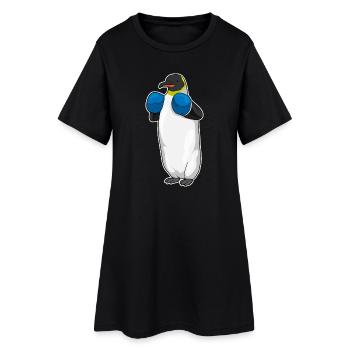 Penguin Boxer Gants de boxe Boxe Boxe - Robe T-shirt Femme - noir - Devant