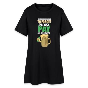 Serveur Barman Barchef - Robe T-shirt Femme - noir - Devant