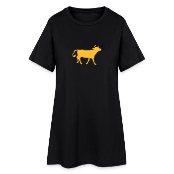 Kuh - Robe T-shirt Femme - noir - Devant