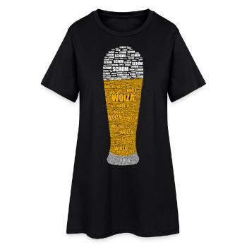 Woiza - Frauen T-Shirt-Kleid - Schwarz - Vorne