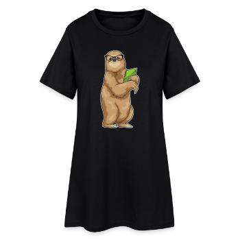 Bureau du Secrétaire du Paresseux - Robe T-shirt Femme - noir - Devant