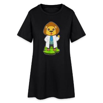 Leo Docteur Manteau de médecin - Robe T-shirt Femme - noir - Devant