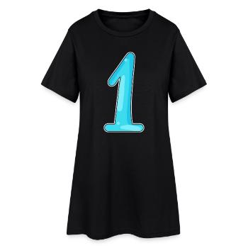 1 - Women’s T-Shirt Dress - black - Front
