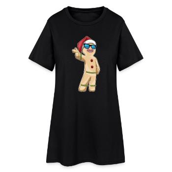 Lunettes de soleil de Noël Gingerbread Man - Robe T-shirt Femme - noir - Devant
