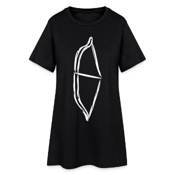 Bow Sketch - Women’s T-Shirt Dress - black - Front