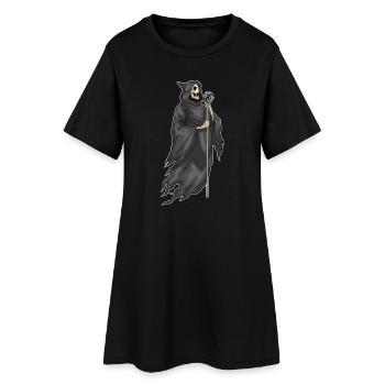 Grim Reaper Halloween Singing - Women’s T-Shirt Dress - black - Front