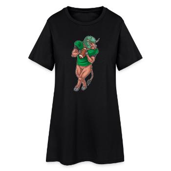 Taureau Sports de football américain - Robe T-shirt Femme - noir - Devant