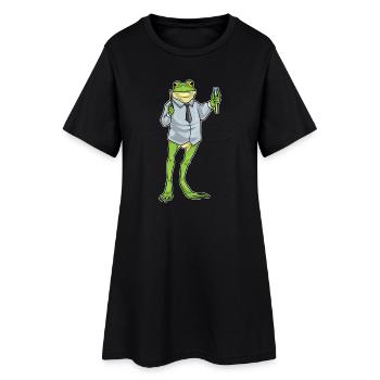 Frosch Chemie Lehrer Schule - Frauen T-Shirt-Kleid - Schwarz - Vorne