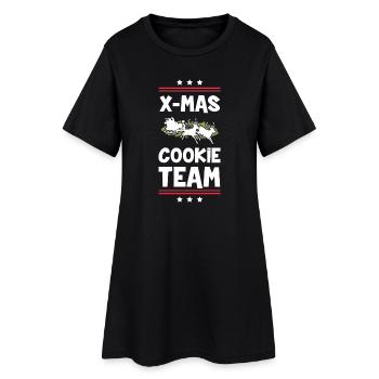 L’équipe des biscuits de Noël - Robe T-shirt Femme - noir - Devant