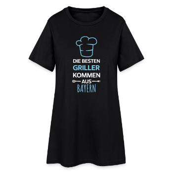 Die besten Griller kommen aus Bayern / Grill, BBQ - Frauen T-Shirt-Kleid - Schwarz - Vorne