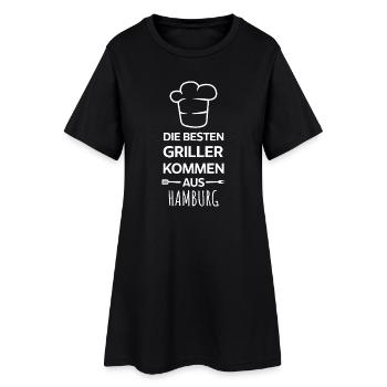 The best grillers come from Hamburg Design - Women’s T-Shirt Dress - black - Front