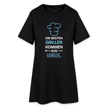 Les meilleurs barbecues viennent de Hamburg Design - Robe T-shirt Femme - noir - Devant