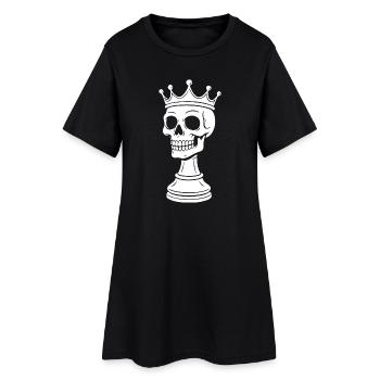 Conception du squelette du roi des échecs - Robe T-shirt Femme - noir - Devant