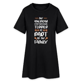 Amour de la famille American Staffordshire Terrier - Robe T-shirt Femme - noir - Devant