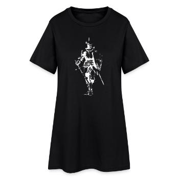 Silhouette du Chevalier Noir - Robe T-shirt Femme - noir - Devant