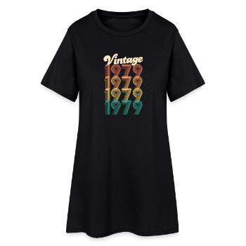 Vintage 1979 40. Geburtstag Geschenk Retro Bday - Frauen T-Shirt-Kleid - Schwarz - Vorne