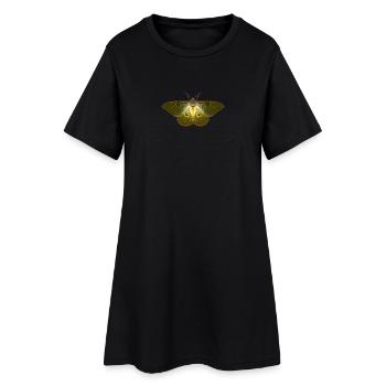 Papillon lumineux - Robe T-shirt Femme - noir - Devant