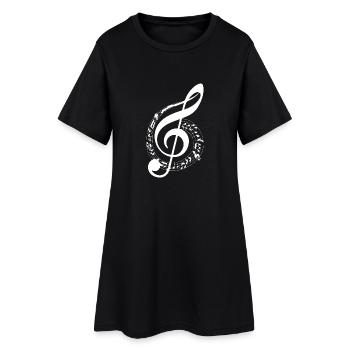 Musique Musique Clef instrument shirt clé - Robe T-shirt Femme - noir - Devant
