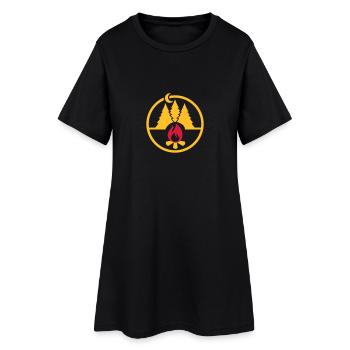 Camping - Robe T-shirt Femme - noir - Devant