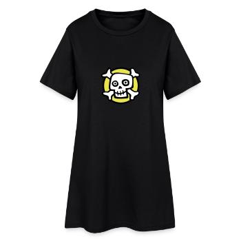 comic_skull_072011_b_3c - Frauen T-Shirt-Kleid - Schwarz - Vorne