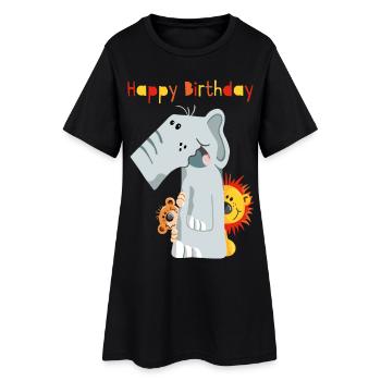 Happy Birthday - Erster Geburtstag - Zahl Eins - Women’s T-Shirt Dress - black - Front