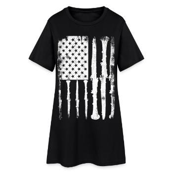 Clarinette USA Flag - Robe T-shirt Femme - noir - Devant