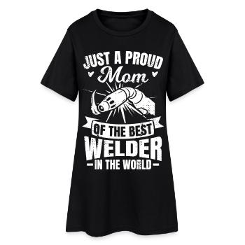 Fière maman du meilleur soudeur - Robe T-shirt Femme - noir - Devant