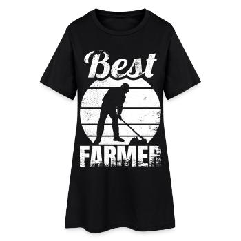 Bester Landwirt - Frauen T-Shirt-Kleid - Schwarz - Vorne