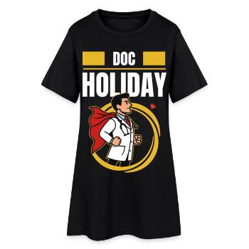 Doc Holiday – Doctor in Working Time Fraud Style - Women’s T-Shirt Dress - black - Front